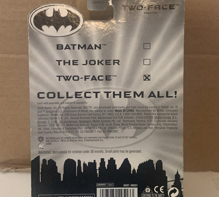 2008 TWO-FACE Animated - BATMAN - SEALED on Card MATTEL figurine