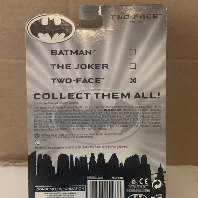 2008 TWO-FACE Animated - BATMAN - SEALED on Card MATTEL figurine