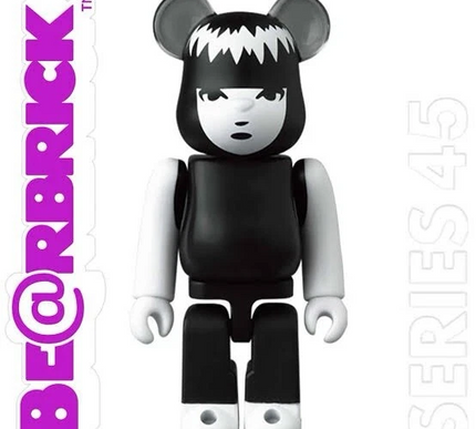 Bearbrick 100% Be@rbrick Series 45 Horror Emily The Strange with Card