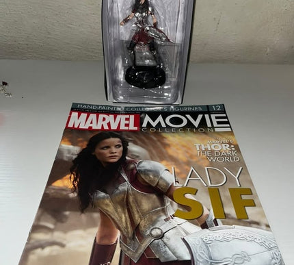 Lady Sif #12 Marvel Movie Hand painted Eaglemoss figurine with magazine 