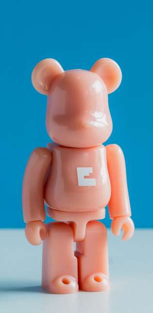 Bearbrick 100% Be@rbrick Series 45 S45 Basic Alphabet Letter Small E with Card