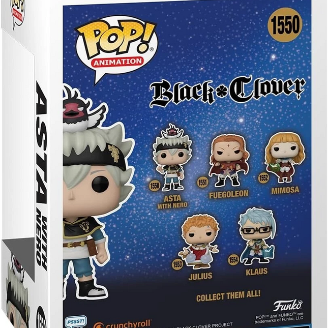 Funko Pop! Animation: Black Clover - Asta with Nero Vinyl Figure #1550 Free Case