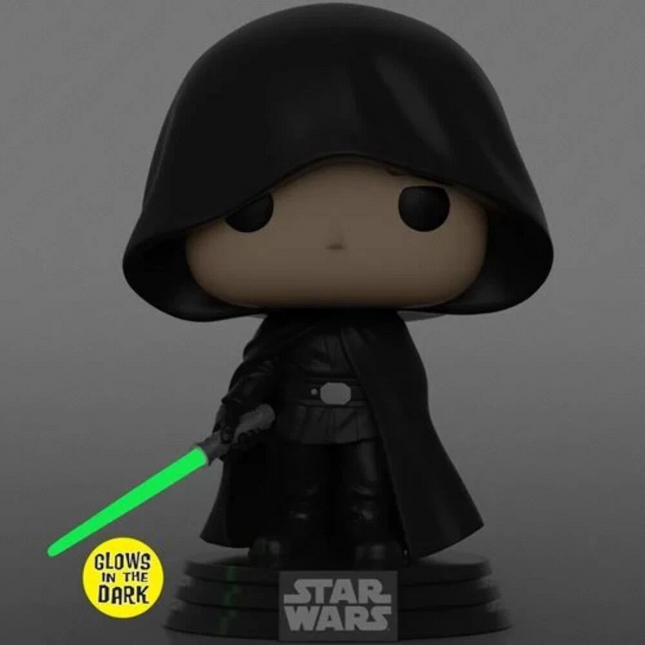 Luke Skywalker (Glow) 501 ~ Star Wars: The Mandalorian ~ Funko Pop Vinyl ~ GITD