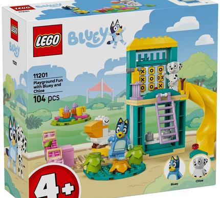 LEGO Bluey Playground Fun with Bluey and Chloe Preschool Toy Building Kit 11201