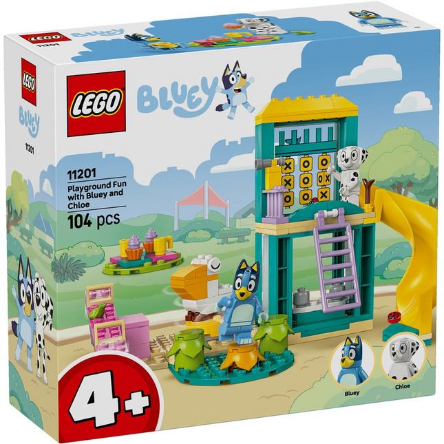 LEGO Bluey Playground Fun with Bluey and Chloe Preschool Toy Building Kit 11201