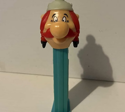 PEZ Asterix Series OBELIX, Red Hair, Blue Feet Vintage PEZ Dispenser 1990's