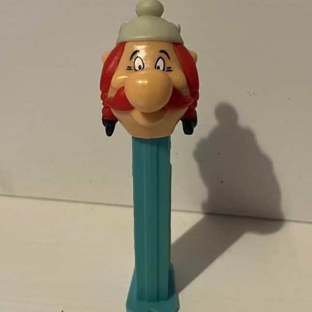 PEZ Asterix Series OBELIX, Red Hair, Blue Feet Vintage PEZ Dispenser 1990's