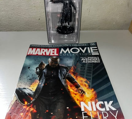 Nick Fury #06 Marvel Movie Hand painted Eaglemoss figurine with magazine 