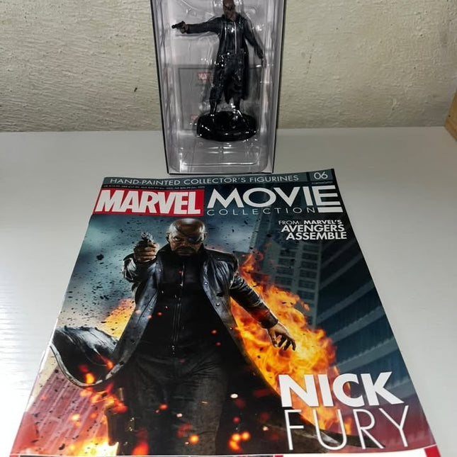 Nick Fury #06 Marvel Movie Hand painted Eaglemoss figurine with magazine 