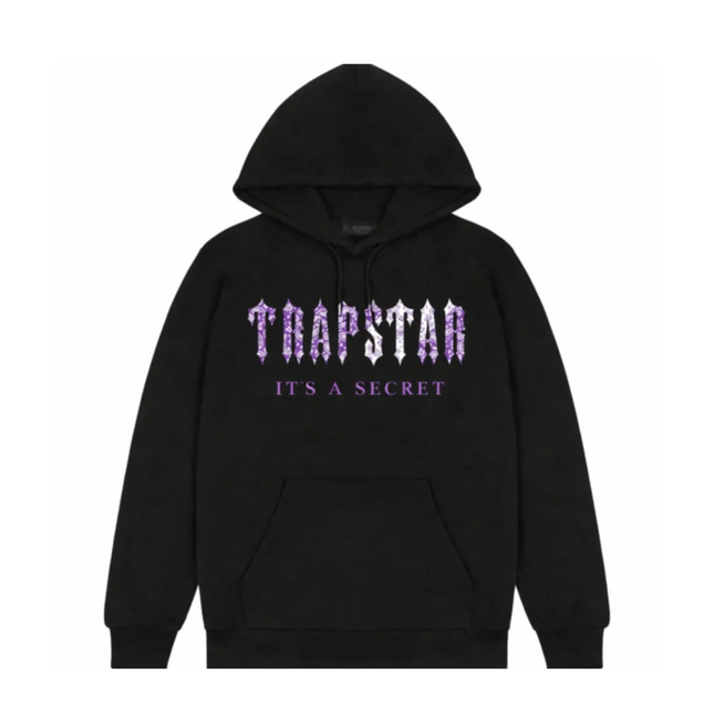 Trapstar Decoded Paisley Monochrome Edition Hoodie - Purple - Medium