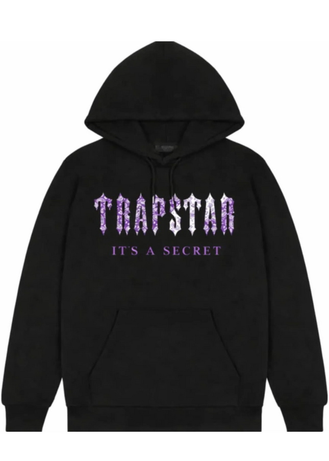 Trapstar Decoded Paisley Monochrome Edition Hoodie - Purple - Medium