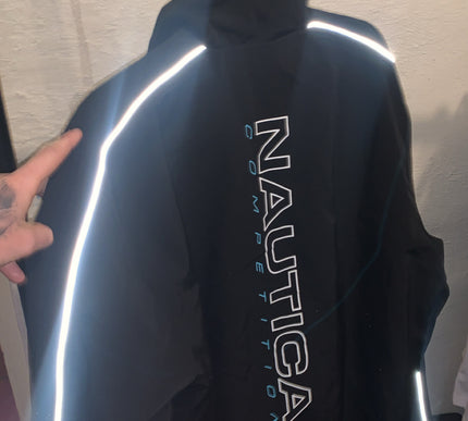Nautica zip up woven reflective jacket size - M