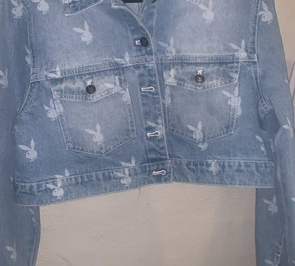 Playboy womens denim button up jacket Size - Medium