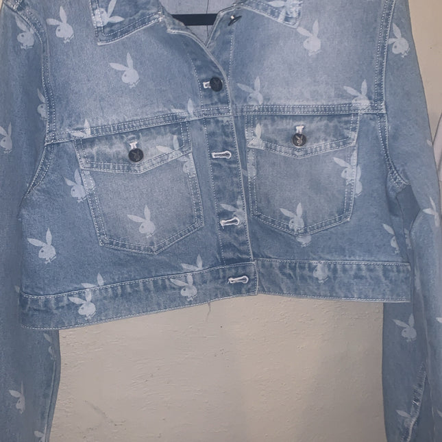 Playboy womens denim button up jacket Size - Medium