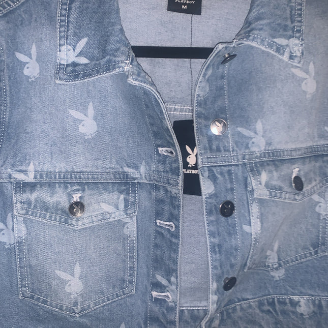 Playboy womens denim button up jacket Size - Medium