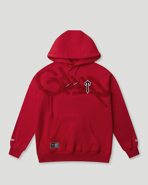 Trapstar x GEEDUP Handstyle x Irongate Hoodie Red LARGE