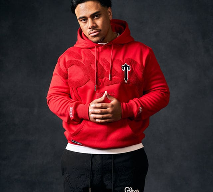 Trapstar x GEEDUP Handstyle x Irongate Hoodie Red LARGE