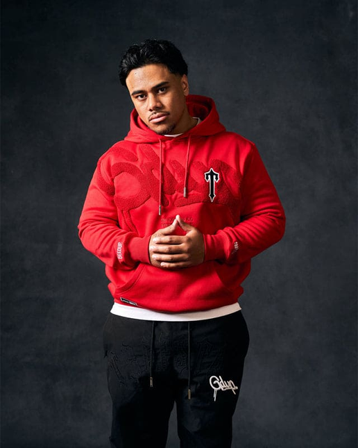 Trapstar x GEEDUP Handstyle x Irongate Hoodie Red LARGE