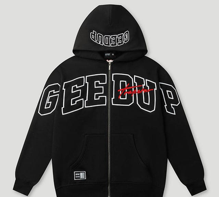 GEEDUP x Trapstar Signature Jacket Black/White/Red Size - Large