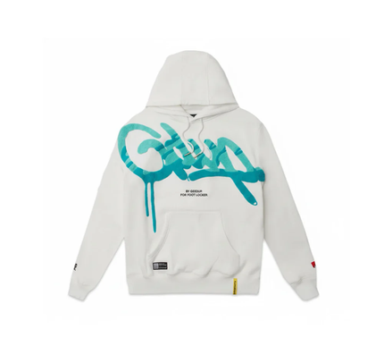 Geedup Handstyle x Foot Locker Hoodie 'White / Aqua / Turbo Green'