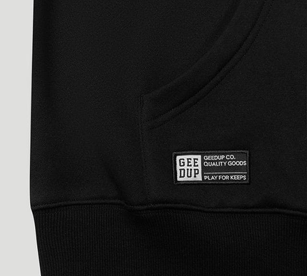 GEEDUP Team Logo/Handstyle Hoodie Black/Grey/White Size - Large