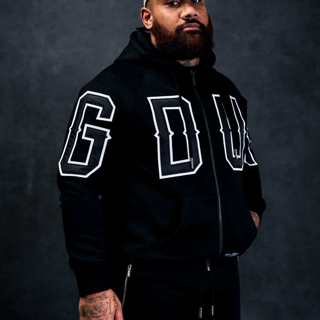G.D.U.P Zip Hoodie Black/White hoodie Size - Large