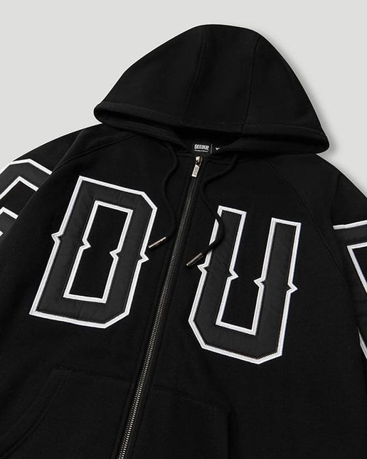 G.D.U.P Zip Hoodie Black/White hoodie Size - Large