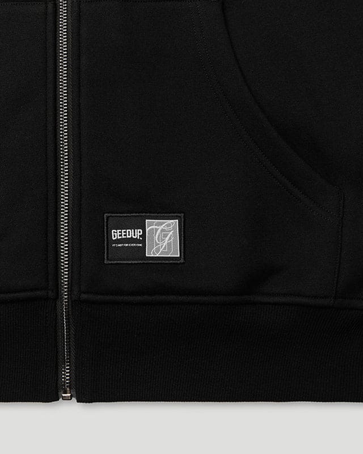 G.D.U.P Zip Hoodie Black/White hoodie Size - Large