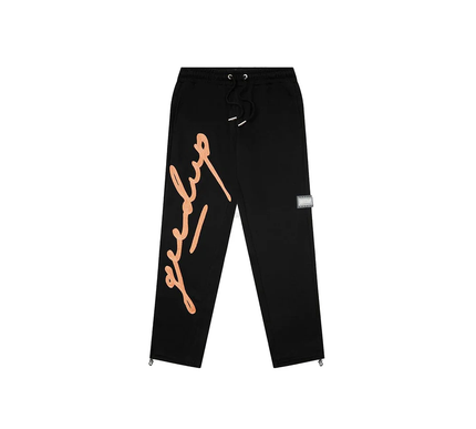 Geedup Signature Trackpants 'Black / Peach' (2024) Size - Large