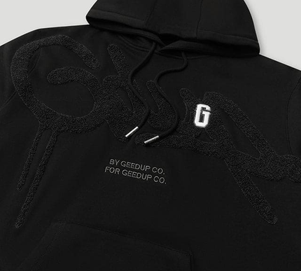 GEEDUP Handstyle/G Hoodie Black/Charcoal Size - 2xl