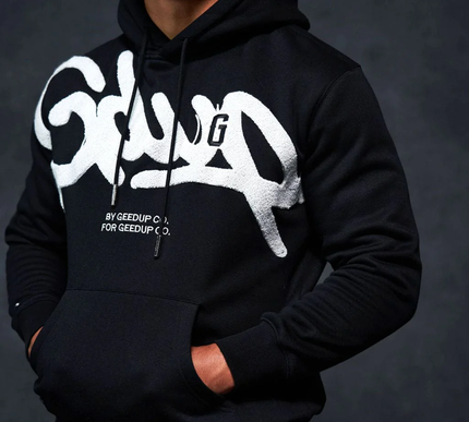 GEEDUP Handstyle G Hoodie Black/Light Grey