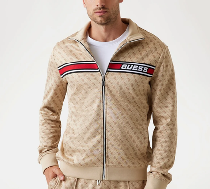 GUESS Eco beige logo korbin active jacket Size - Small