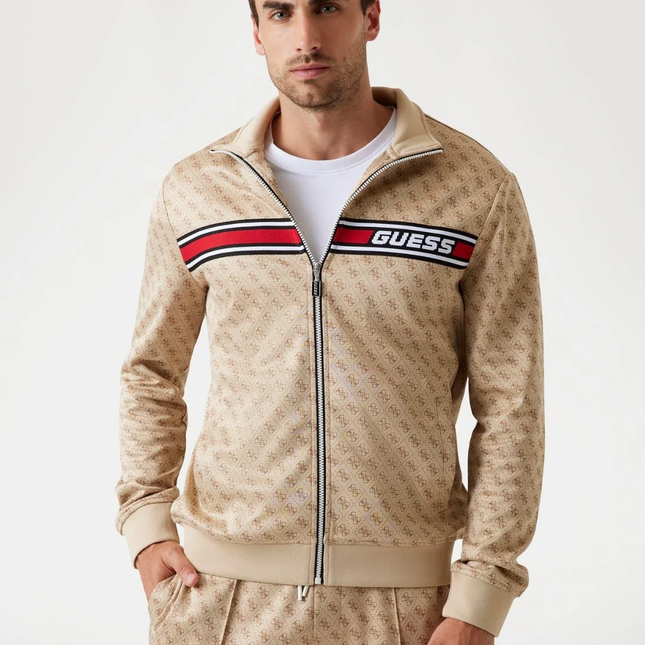 GUESS Eco beige logo korbin active jacket Size - Small