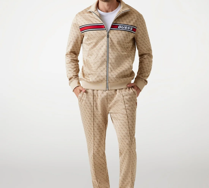 GUESS Eco beige logo korbin active jacket Size - Small