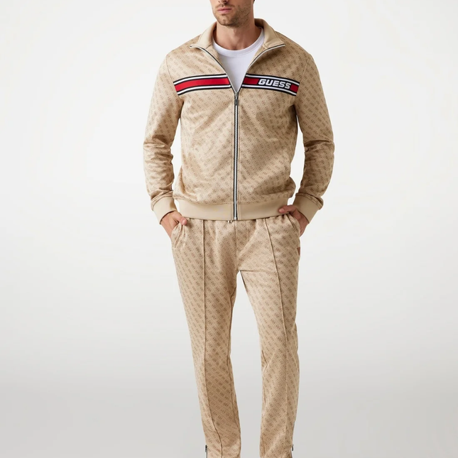 GUESS Eco beige logo korbin active jacket Size - Small