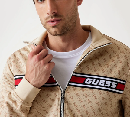 GUESS Eco beige logo korbin active jacket Size - Small