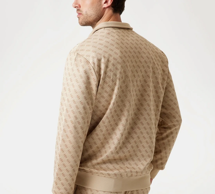 GUESS Eco beige logo korbin active jacket Size - Small