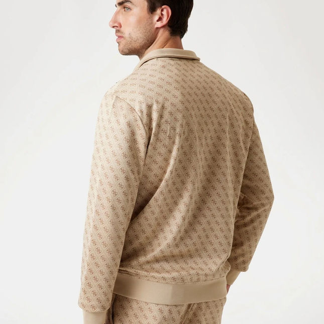 GUESS Eco beige logo korbin active jacket Size - Small