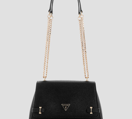 GUESS Black rosalba convertible crossbody flap