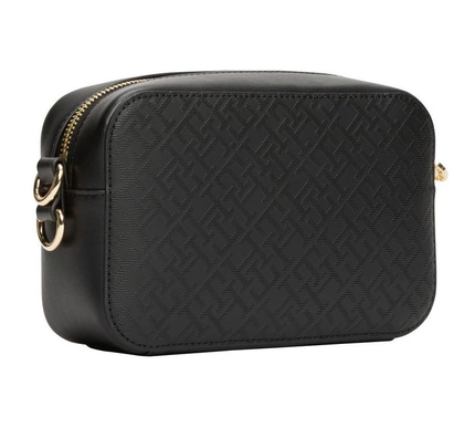 Tommy Hilfiger Distinct Embossed Monogram Camera Bag in Black