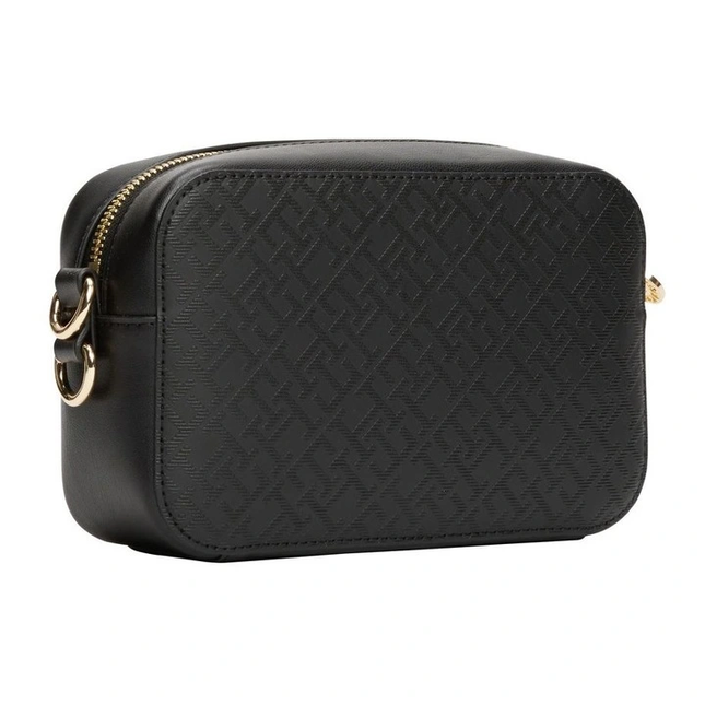 Tommy Hilfiger Distinct Embossed Monogram Camera Bag in Black