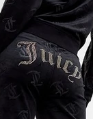 Black JUICY COUTURE Velour Monogram Track Pants