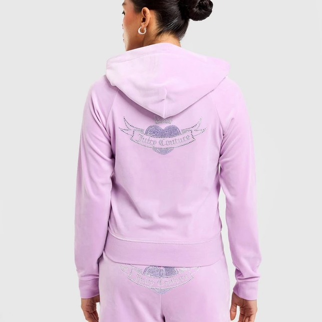 JUICY COUTURE Velour Full Zip Hoodie Size - Small