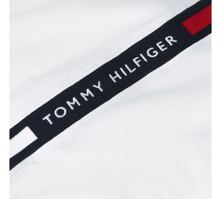 Crew Neck Logo Panel T-shirt in White