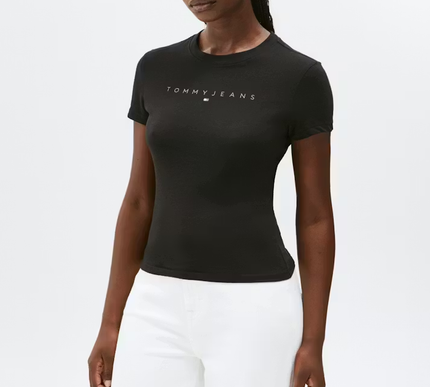 Tommy Hilfiger Slim Tonal Linear Tee - black Size - XS