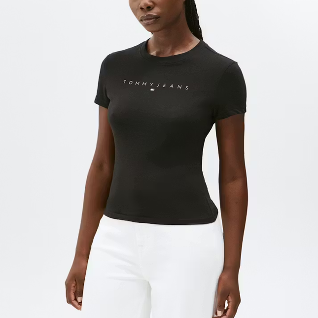 Tommy Hilfiger Slim Tonal Linear Tee - black Size - XS