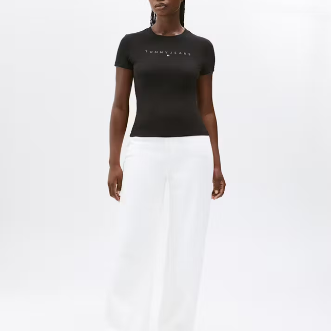 Tommy Hilfiger Slim Tonal Linear Tee - black Size - XS