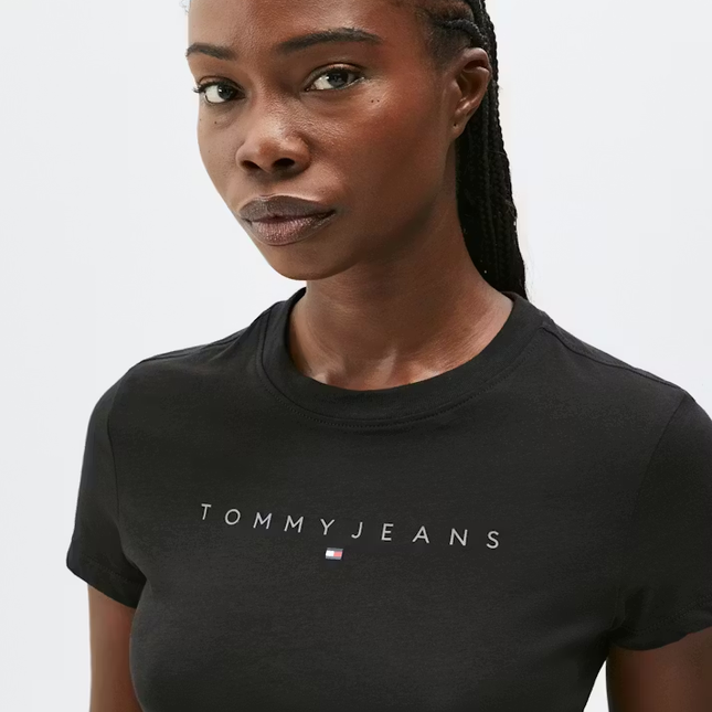 Tommy Hilfiger Slim Tonal Linear Tee - black Size - XS