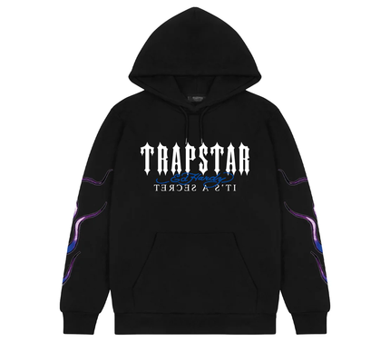 Trapstar X Ed Hardy Flame Snake Hoodie - Black Size - Medium