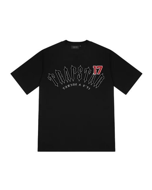 trapstar Irongate Arch Tee - Black/Red Size - Large